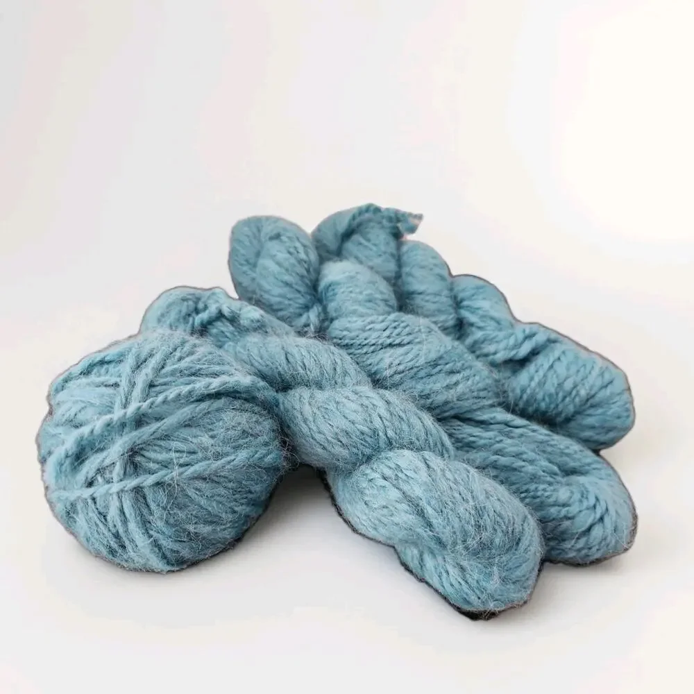 Unbranded Artisan Style Blue Yarn Lot 5 Skeins/Ball Soft Rustic Bulky Knit